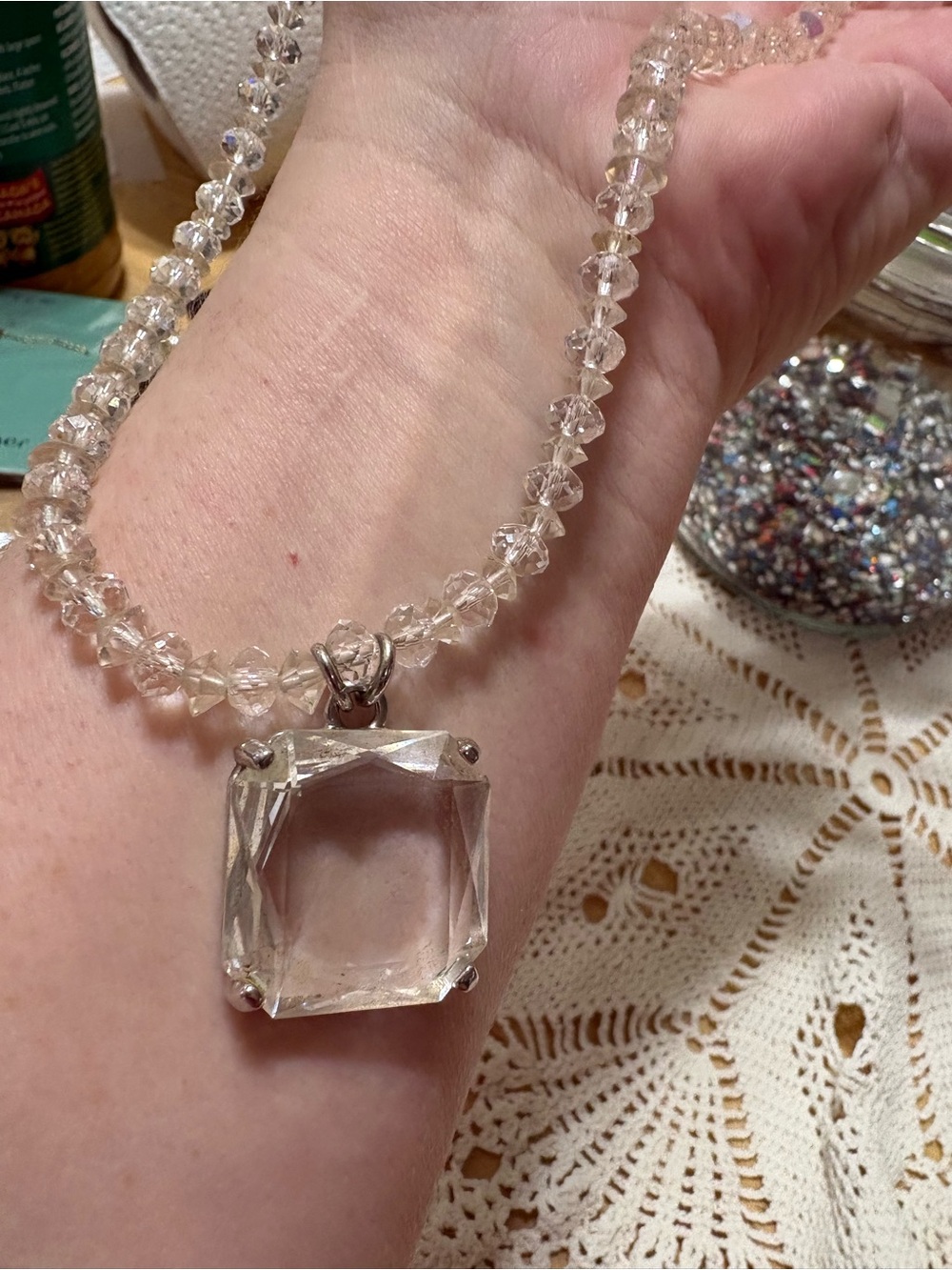 Swarovski Crystal Clear Pendant Necklace